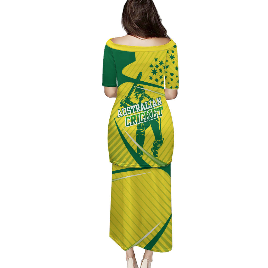 Australian Cricket Family Matching Puletasi and Hawaiian Shirt Southern Cross Stars - Heritage Graphic