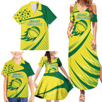 Australian Cricket Family Matching Summer Maxi Dress and Hawaiian Shirt Southern Cross Stars - Heritage Graphic