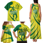 Australian Cricket Family Matching Tank Maxi Dress and Hawaiian Shirt Southern Cross Stars - Heritage Graphic