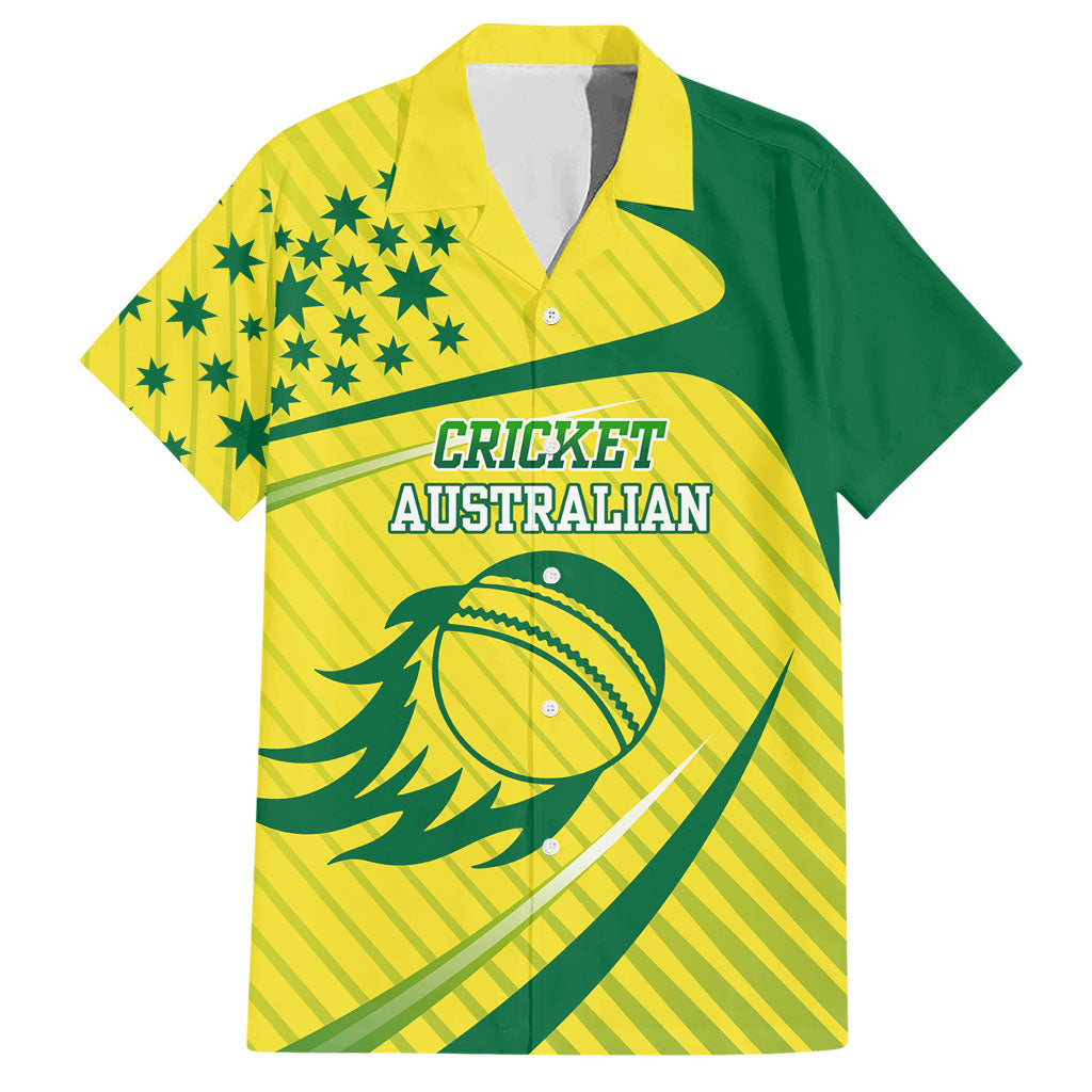 Australian Cricket Hawaiian Shirt Southern Cross Stars - Heritage Graphic