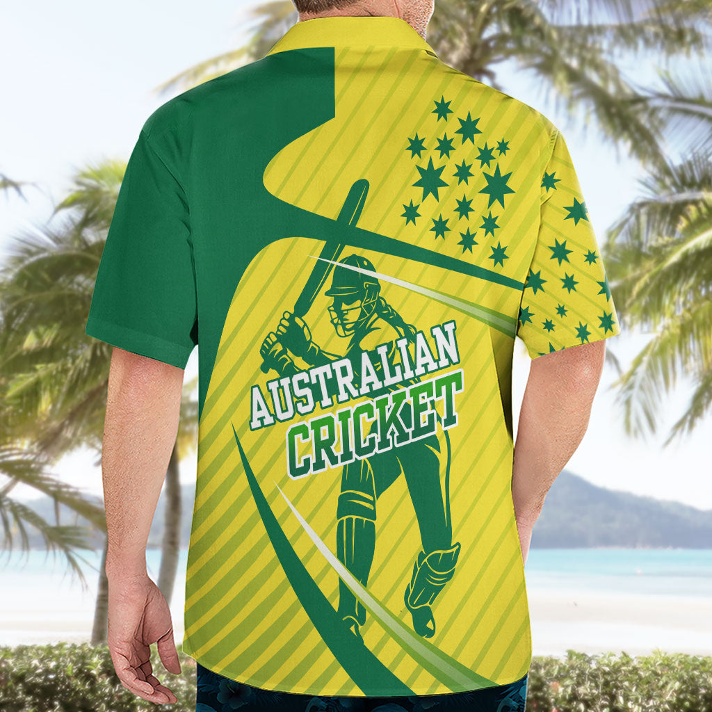 Australian Cricket Hawaiian Shirt Southern Cross Stars - Heritage Graphic