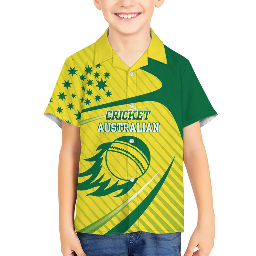 Australian Cricket Hawaiian Shirt Southern Cross Stars - Heritage Graphic