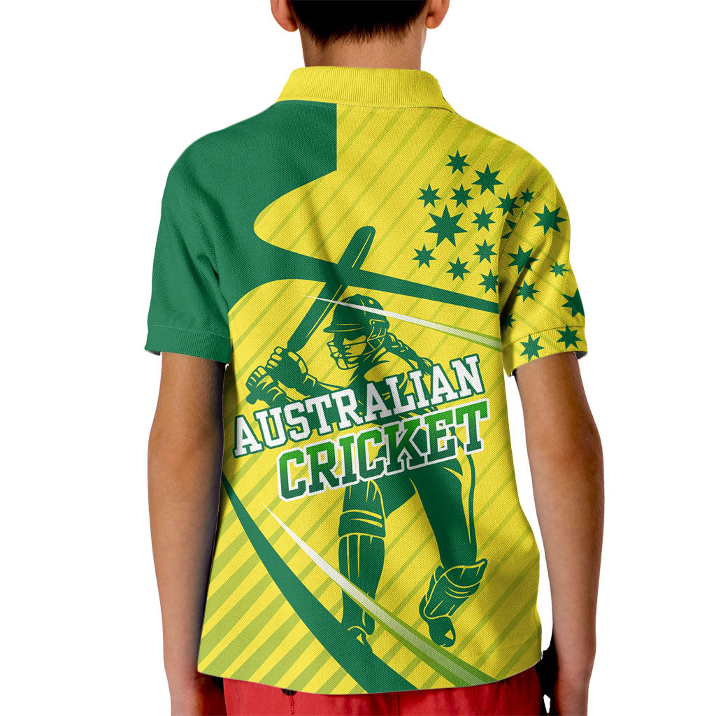 Australian Cricket Kid Polo Shirt Southern Cross Stars - Heritage Graphic