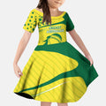 Australian Cricket Kid Short Sleeve Dress Southern Cross Stars - Heritage Graphic