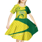 Australian Cricket Kid Short Sleeve Dress Southern Cross Stars - Heritage Graphic