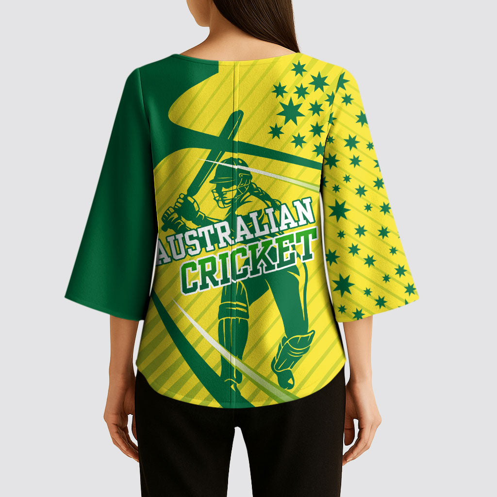 Australian Cricket Kimono Sleeve Blouse Southern Cross Stars - Heritage Graphic