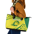 Australian Cricket Leather Tote Bag Southern Cross Stars - Heritage Graphic
