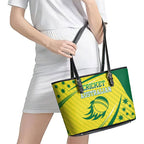 Australian Cricket Leather Tote Bag Southern Cross Stars - Heritage Graphic