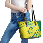 Australian Cricket Leather Tote Bag Southern Cross Stars - Heritage Graphic