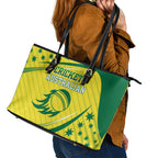 Australian Cricket Leather Tote Bag Southern Cross Stars - Heritage Graphic