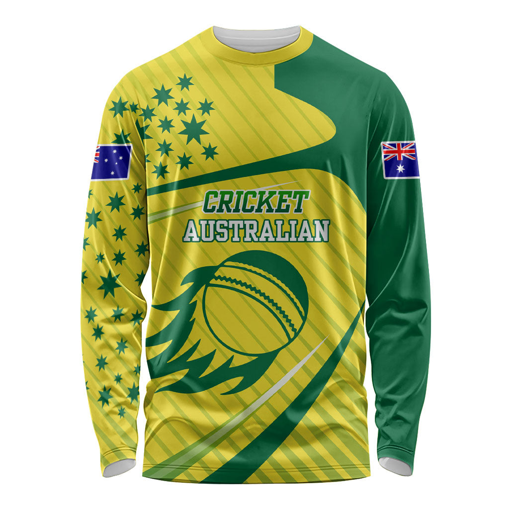Australian Cricket Long Sleeve Shirt Southern Cross Stars - Heritage Graphic