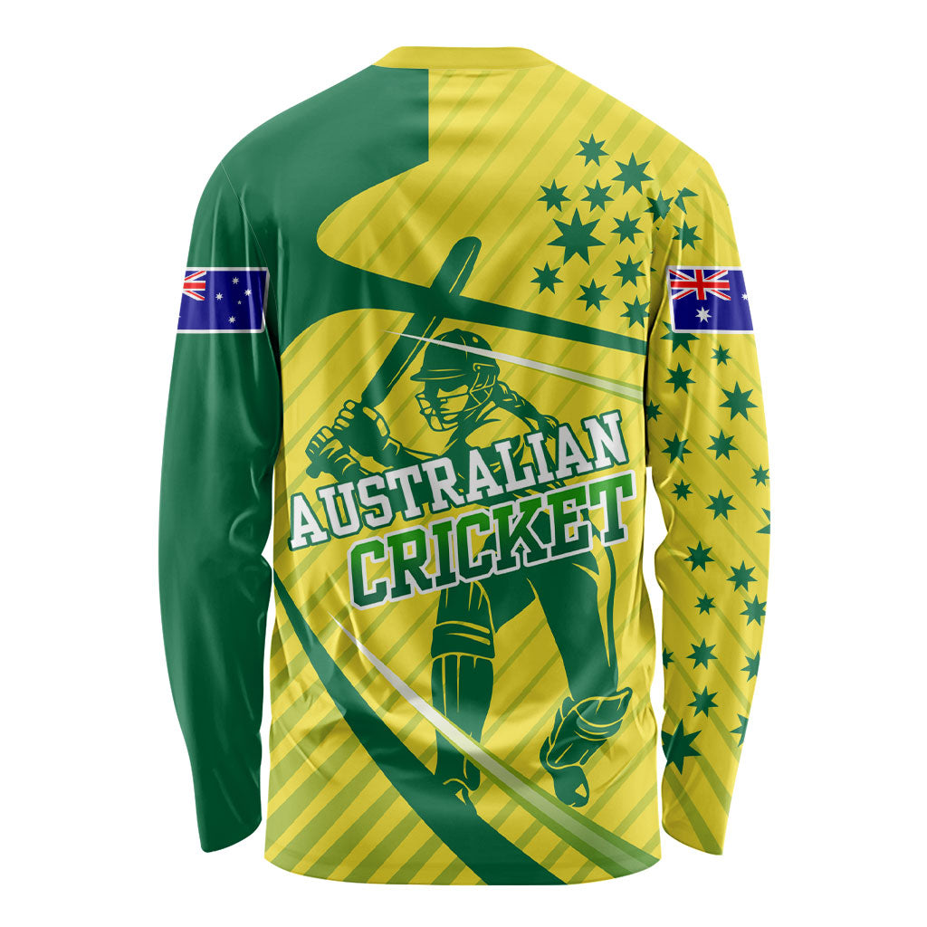 Australian Cricket Long Sleeve Shirt Southern Cross Stars - Heritage Graphic