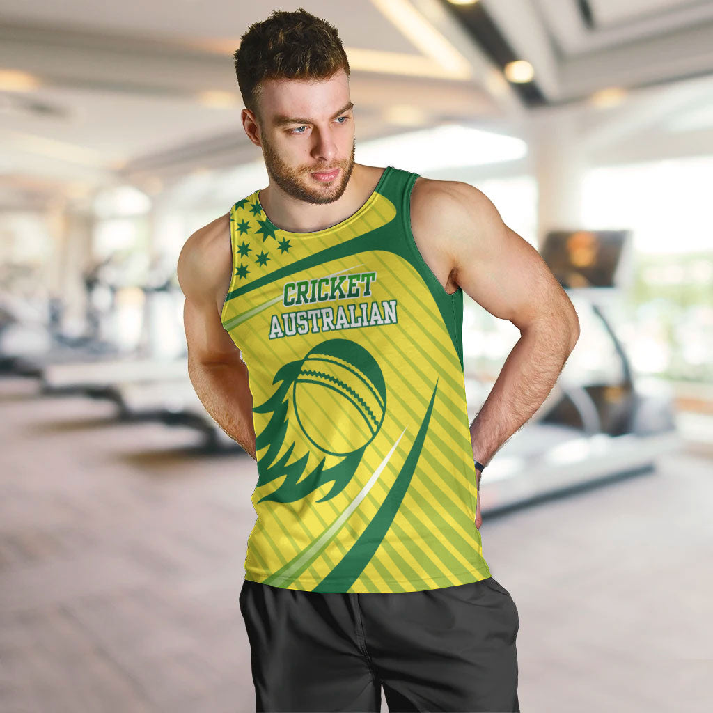 Australian Cricket Men Tank Top Southern Cross Stars - Heritage Graphic