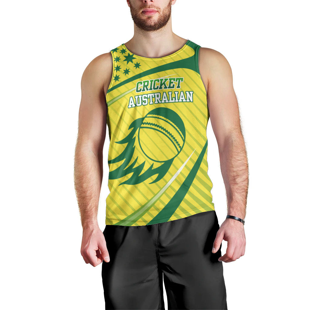 Australian Cricket Men Tank Top Southern Cross Stars - Heritage Graphic
