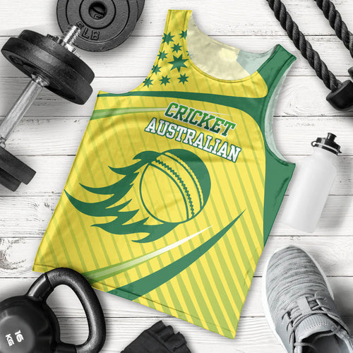 Australian Cricket Men Tank Top Southern Cross Stars - Heritage Graphic