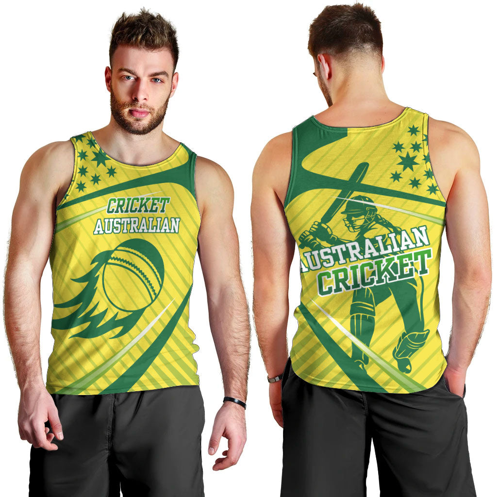 Australian Cricket Men Tank Top Southern Cross Stars - Heritage Graphic