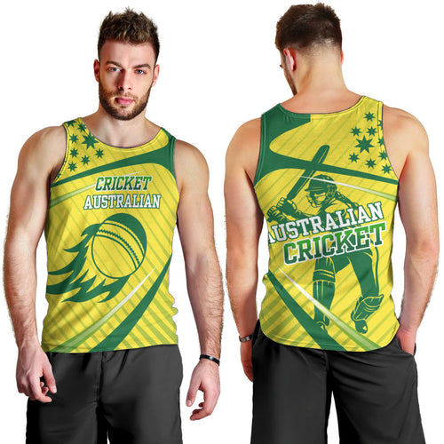 Australian Cricket Men Tank Top Southern Cross Stars - Heritage Graphic