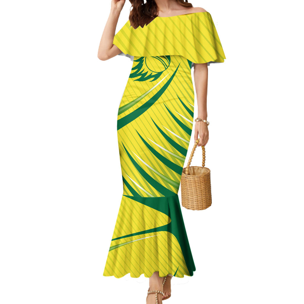 Australian Cricket Mermaid Dress Southern Cross Stars - Heritage Graphic