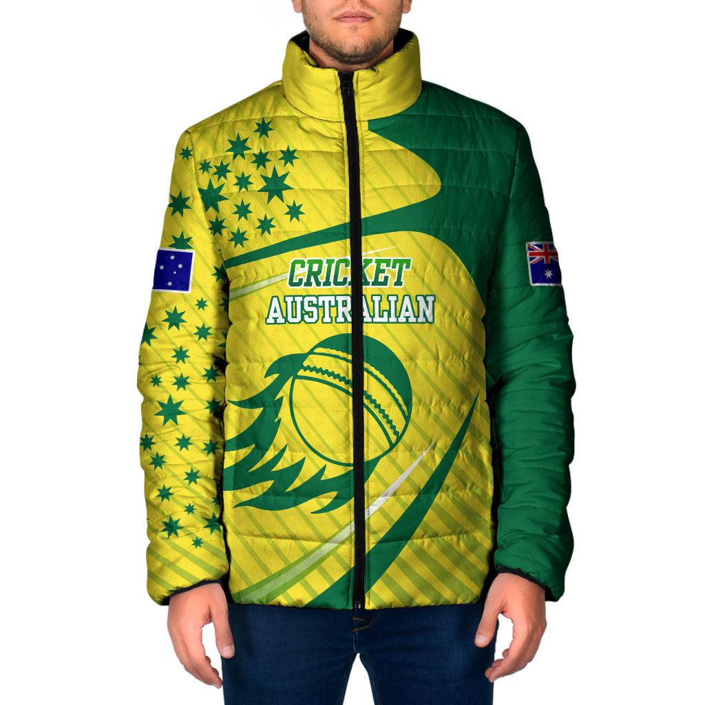 Australian Cricket Padded Jacket Southern Cross Stars - Heritage Graphic
