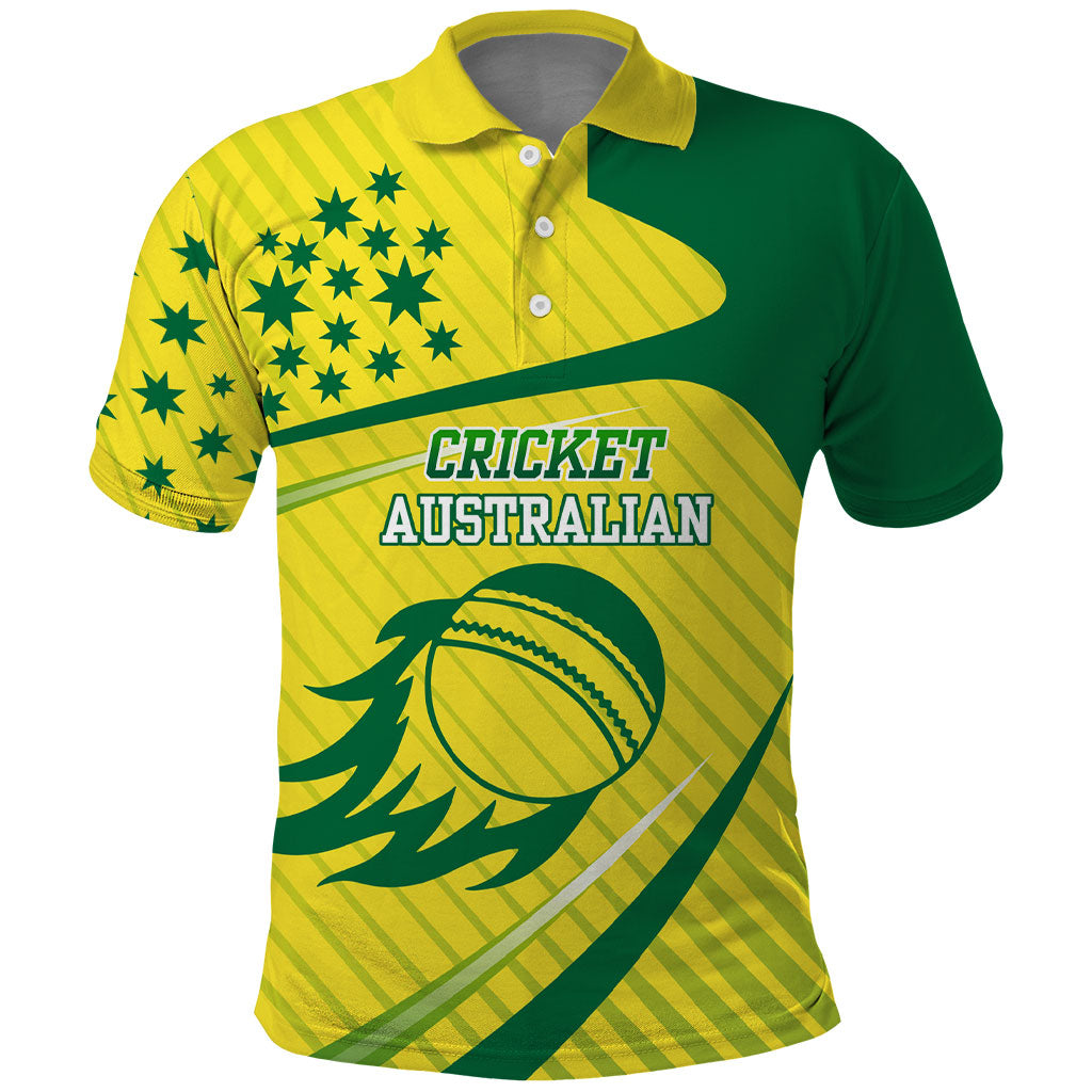 Australian Cricket Polo Shirt Southern Cross Stars - Heritage Graphic
