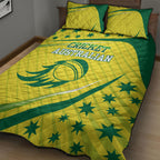 Australian Cricket Quilt Bed Set Southern Cross Stars - Heritage Graphic