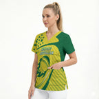 Australian Cricket Scrub Top Southern Cross Stars - Heritage Graphic