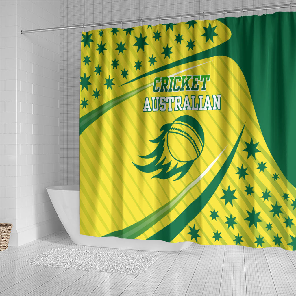 Australian Cricket Shower Curtain Southern Cross Stars - Heritage Graphic