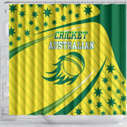 Australian Cricket Shower Curtain Southern Cross Stars - Heritage Graphic