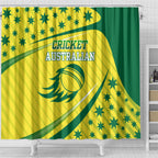 Australian Cricket Shower Curtain Southern Cross Stars - Heritage Graphic