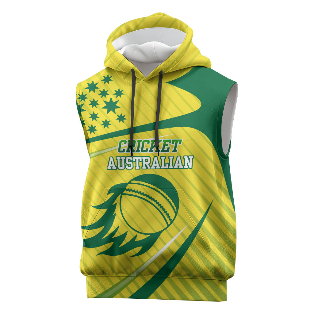 Australian Cricket Sleeveless Hoodie Southern Cross Stars - Heritage Graphic