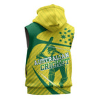 Australian Cricket Sleeveless Hoodie Southern Cross Stars - Heritage Graphic