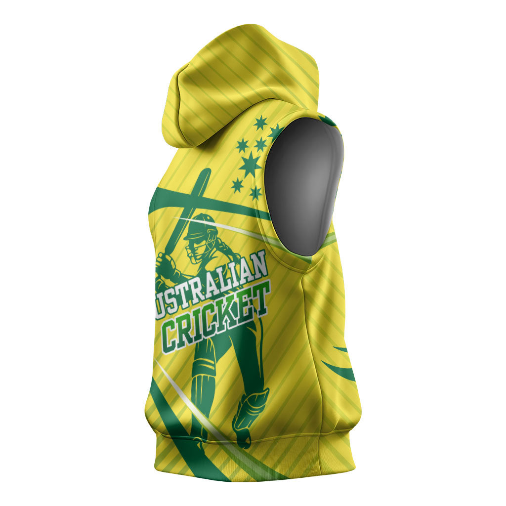 Australian Cricket Sleeveless Hoodie Southern Cross Stars - Heritage Graphic