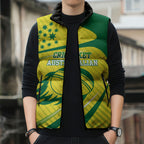 Australian Cricket Sleeveless Puffer Jacket Southern Cross Stars - Heritage Graphic