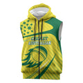 Australian Cricket Sleeveless Zip Hoodie Southern Cross Stars - Heritage Graphic