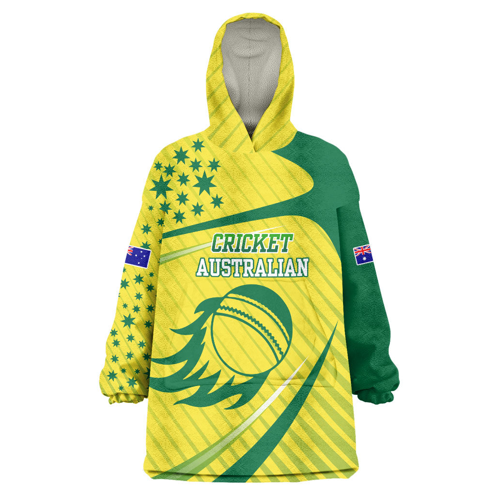 Australian Cricket Wearable Blanket Hoodie Southern Cross Stars - Heritage Graphic