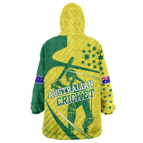 Australian Cricket Wearable Blanket Hoodie Southern Cross Stars - Heritage Graphic