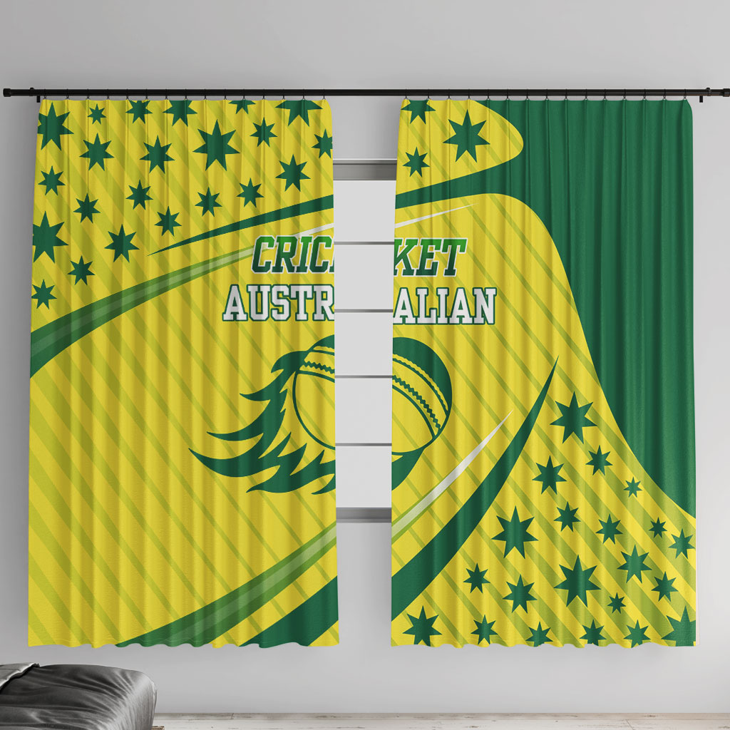 Australian Cricket Window Curtain Southern Cross Stars - Heritage Graphic