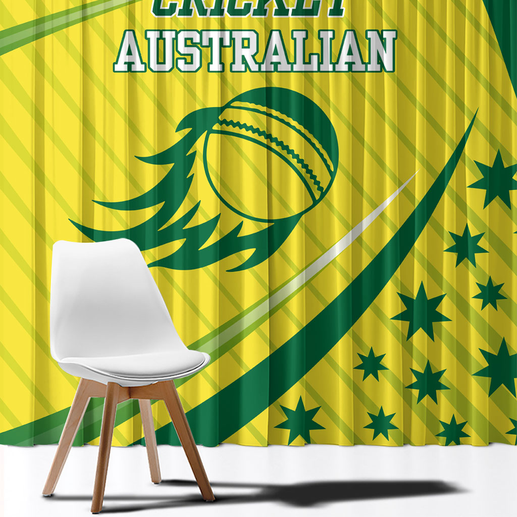 Australian Cricket Window Curtain Southern Cross Stars - Heritage Graphic