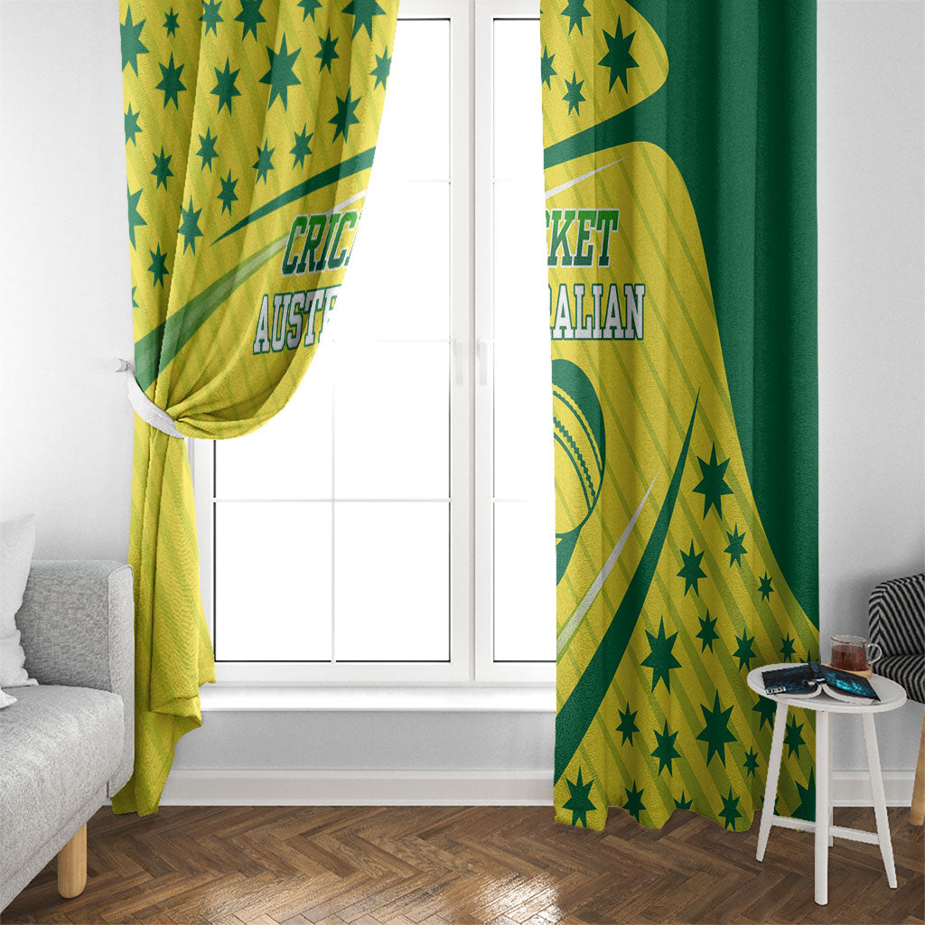 Australian Cricket Window Curtain Southern Cross Stars - Heritage Graphic