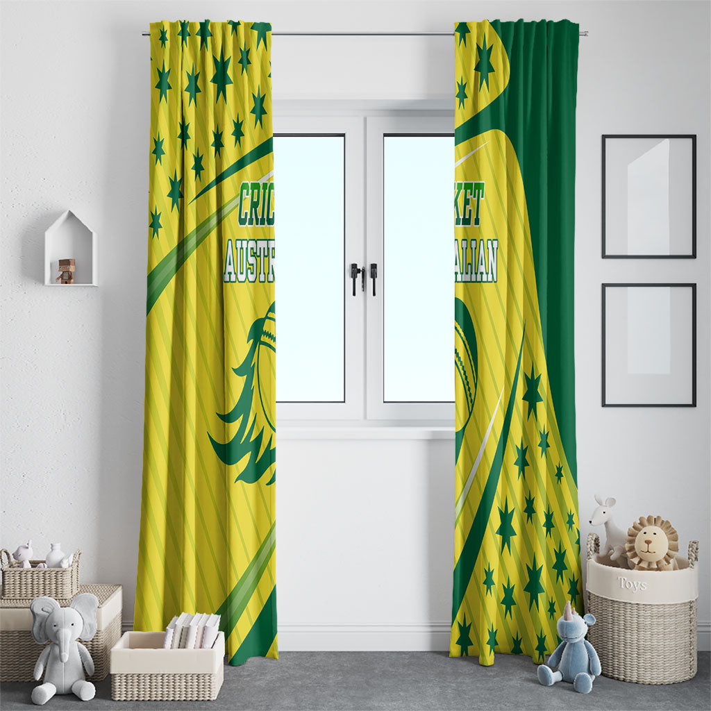 Australian Cricket Window Curtain Southern Cross Stars - Heritage Graphic