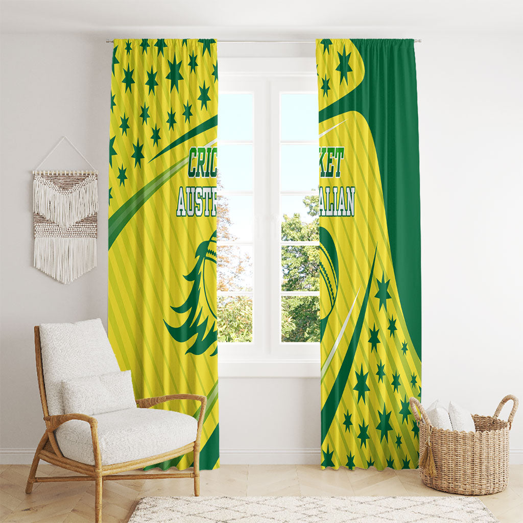 Australian Cricket Window Curtain Southern Cross Stars - Heritage Graphic