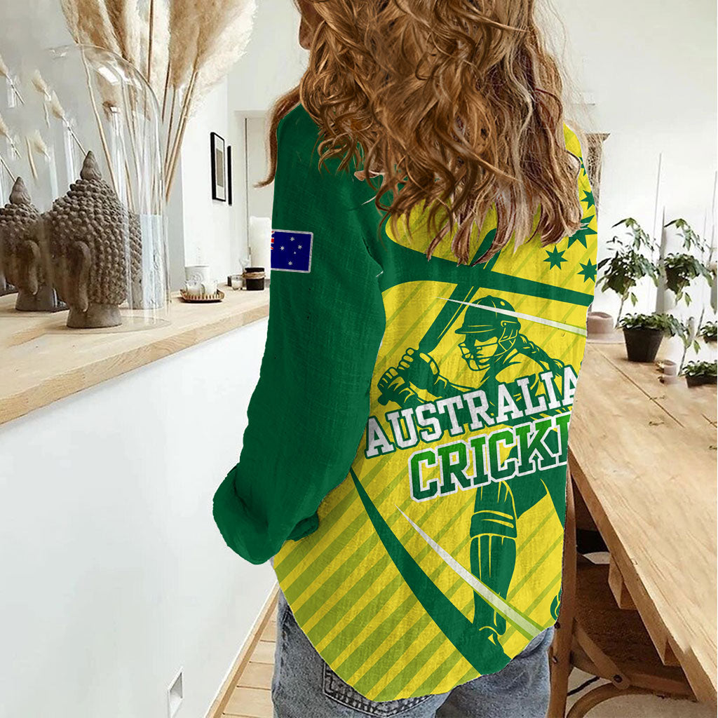 Australian Cricket Women Casual Shirt Southern Cross Stars - Heritage Graphic