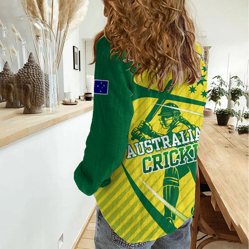 Australian Cricket Women Casual Shirt Southern Cross Stars - Heritage Graphic