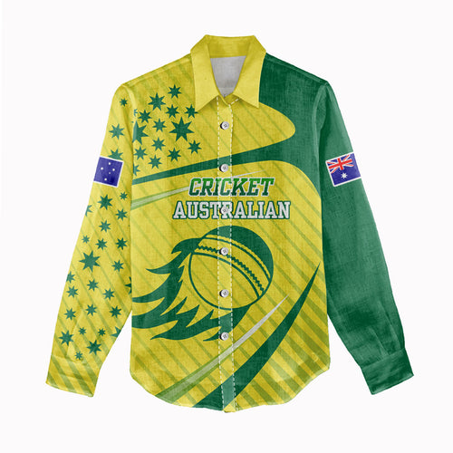 Australian Cricket Women Casual Shirt Southern Cross Stars - Heritage Graphic