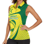 Australian Cricket Women Sleeveless Polo Shirt Southern Cross Stars - Heritage Graphic