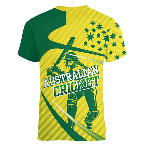 Australian Cricket Women V-Neck T-Shirt Southern Cross Stars - Heritage Graphic