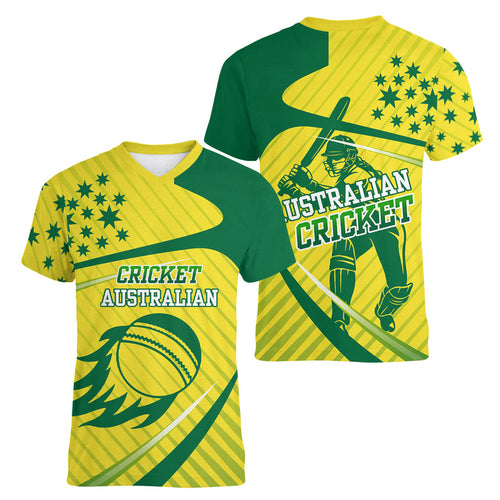 Australian Cricket Women V-Neck T-Shirt Southern Cross Stars - Heritage Graphic