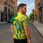 Australian Cricket Zipper Polo Shirt Southern Cross Stars - Heritage Graphic