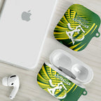 Australian Cricket AirPods Case Dynamic Stripe Graphic With Player Silhouette