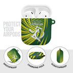 Australian Cricket AirPods Case Dynamic Stripe Graphic With Player Silhouette